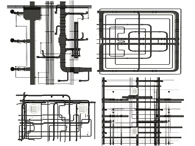Detailed Piping System Design Layouts In Engineering Drawings 3d model