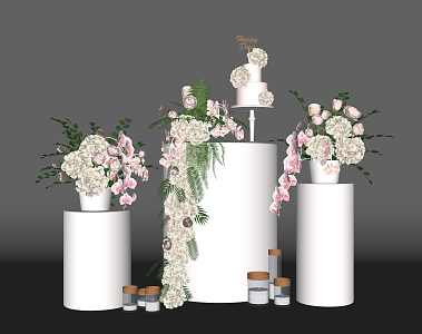 Modern Meichen Flower Art 3d model