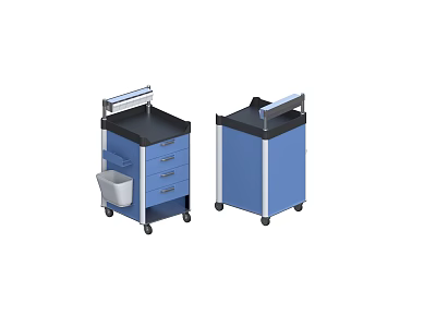 Industrial Equipment Mobile Workbench Carts With Drawers Black Countertop And Storage 3d model