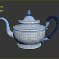 Elegant Silver Teapot With Exquisite Carved Design Wooden Handle And Shiny Finish