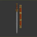 Modern Sword Officer Sword Long Sword Sheath 3d model