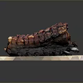 Delicious Grilled Ribs Glazed with Barbecue Sauce on Wooden Cutting Board