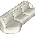 Middle-style multiplayer sofa 3d model
