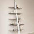 Modern Bookshelf Storage Rack Decorative Rack Storage Rack Display Rack Floor Bookshelf Metal Bookshelf 3d model