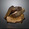 Stacked Natural Wooden Logs with Rustic Texture and Warm Brown Wood Tones