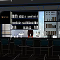 Modern Bar Counter Bar Front Desk Cashier Desk Wine Bar Counter Bar Chair Sculpture Ornaments Beverage Machine Front Desk 3d model