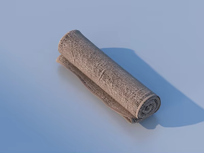 High Quality Soft Textured Cotton Towel Rolled For Daily Bathroom Use 3d model