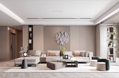 modern living room 3d model