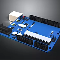 High Quality Electronic Circuit Board With Black Connectors And White Components