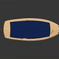 Leisure Open Boat With Blue Canopy Cream Hull And Comfortable Seats