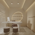 Cream wind beauty salon hall 3d model