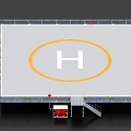 Helicopter Airport Apron Helicopter Apron Helicopter Platform 3d model