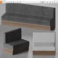 Modern Edra Card Seat Sofa Single Sofa Multiplayer Sofa Combination 3d model