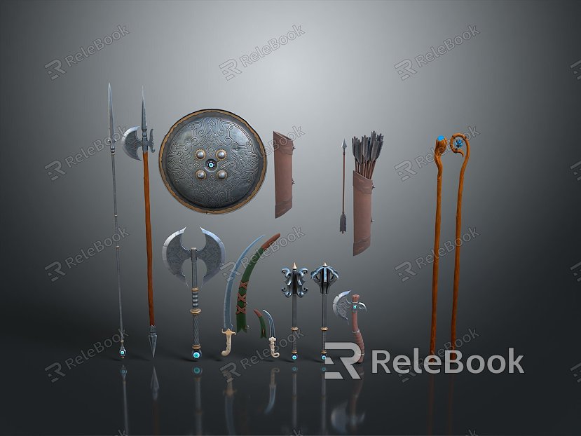 Cold weapons Sword Sword Sword Sword Axe Hook Fork Spear Trident Melee Weapon Military model