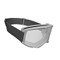 Eyewear Store Featuring Modern Design Goggles With Clear Lenses And Black Strap 3d model