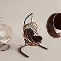 European-style Hanging Chair Hanging Basket Rattan Chair Swing Lazy People Internet-famous Bird's Nest Chair Rocking Chair 3d model