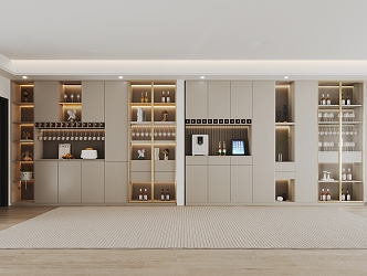 Wine Cabinet Combination 3d model