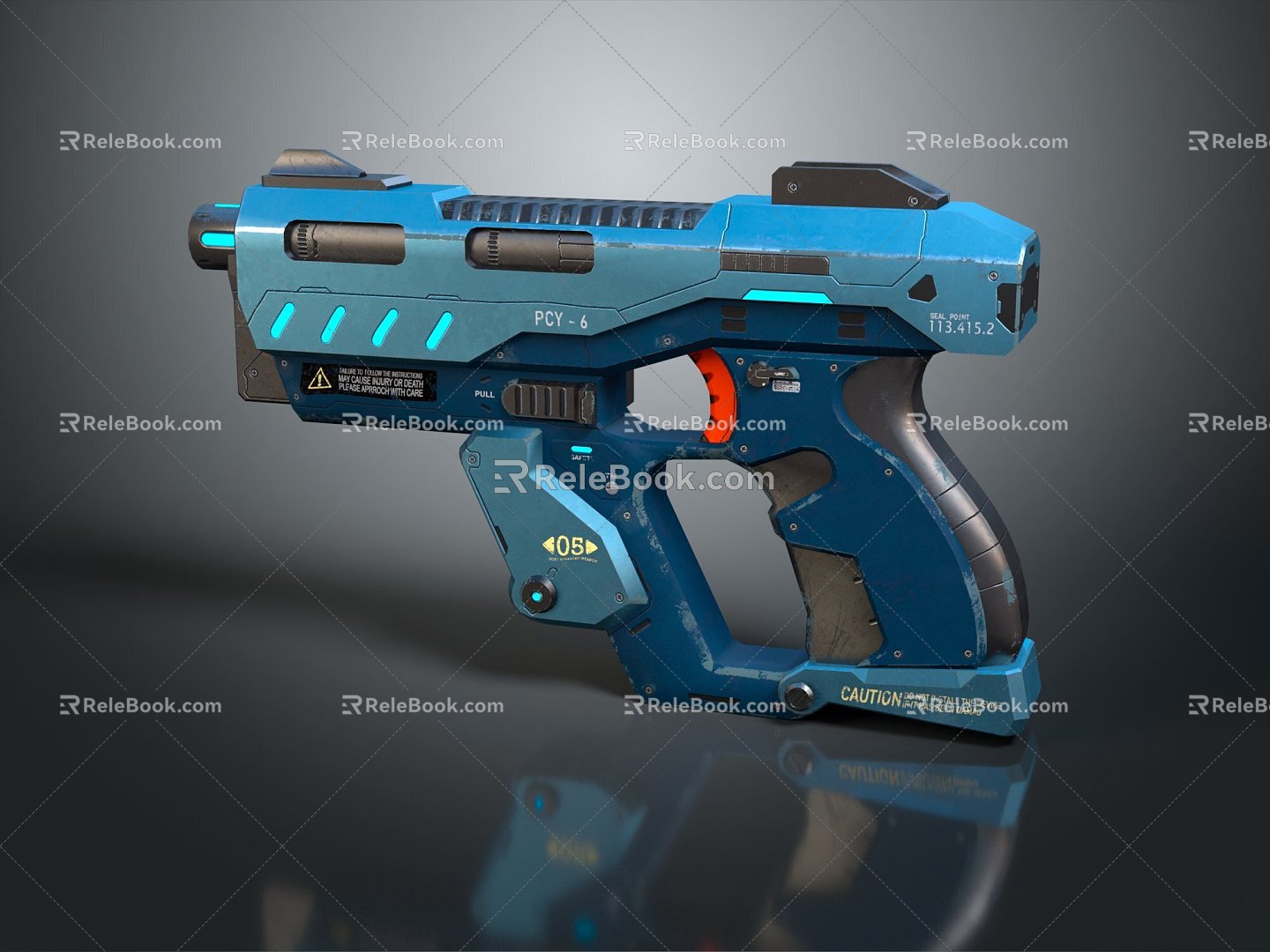 Sci-fi Pistol Pistol Game Pistol Sci-fi Firearms 3d model