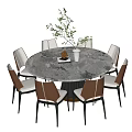 Modern Dining Table and Chair Combination 3d model