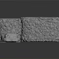 Detailed Architectural Stone Wall Construction With Segments Blocks And Textured Surfaces