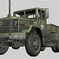 Green Military Utility Vehicle With Star Insignia HHC-40 And Large Tires