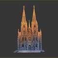 European Gothic Architecture Featuring Spires Towers Intricate Windows And Grand Cathedral Design