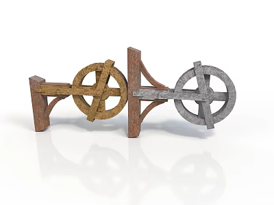 Durable Metal Automotive Suspension Parts With Bracket And Circular Components 3d model