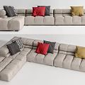 Modern corner sofa multiplayer sofa 3d model