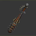 Sci-fi Hammer Sci-fi Stick Mace Sci-fi Weapon Ancient Weapon Hammer Cold Weapon Medieval Item 3d model