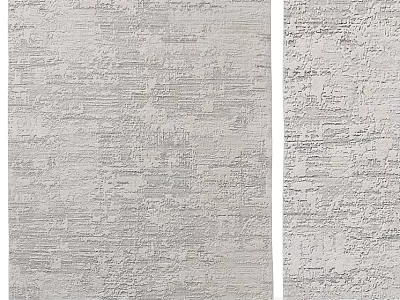 Light Gray Textured Square Area Rug 3d model