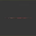 Red Decorative Sword With Ornate Handle Shiny Blade And Surface Reflection