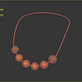 Elegant Gold Chain Necklace With Red And Gold Beads For Daily Wear
