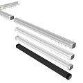 Curtain Accessories Including Metal Tracks Straight and Curved in Various Colors