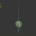 Hanging Decorative Sphere Ornament With Metallic Surface And Tassel Detail For Interior Decoration