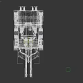 3D Rendered Military Tank With Dual Cannons And Red Accents Design