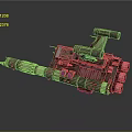 Industrial Style Mechanical Device With Detailed Metal Pipes And Cylindrical Parts
