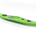 Sleek Green Kayak With Comfortable Seat And Secure Straps For Recreational Use