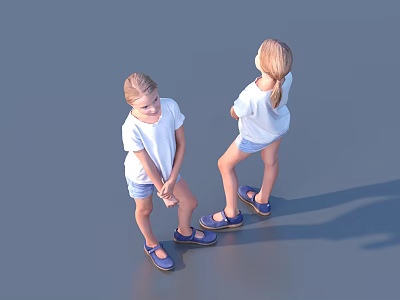 Girl Character 3d model