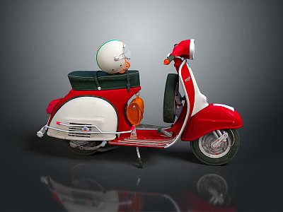 Scooter Motorcycle Two-wheeled Motocross Motorcycle Road Race Motorcycle Motor Vehicle 3d model