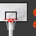 Basketball Gym Interior With Backboard Red Hoop White Net And Two Basketballs