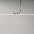 Modern Minimalist Linear Pendant Light With Black Frame For Interior Home Decoration