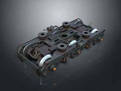 Train Bogie Mechanical Assembly Featuring Wheels Axles And Suspension Components 3d model Train Bogie Mechanical Assembly Featuring Wheels Axles And Suspension Components 3d model