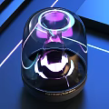 Harman Kardon Speaker With Transparent Dome And Purple Lighting Modern Design