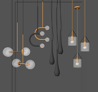 Modern chandelier 3d model