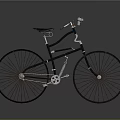 Vintage Bicycle With Black And Silver Frame Large Wheels Classic Design