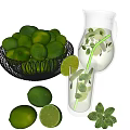 Modern Juice Green Lemon Juice 3d model