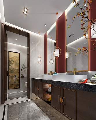 Light Luxury Toilet 3d model