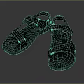 Black Casual Sandals With Double Straps And Textured Sole For Everyday Summer Wear