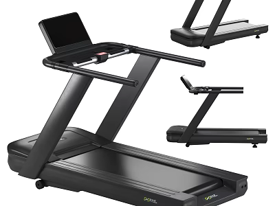 Modern Sports Equipment Home Treadmill With Digital Display And Adjustable Running Platform 3d model