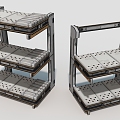 equipment shelf space shelf industrial hard surface 3d model